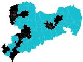 Neue sächsische Landkarte: Sachsen färbt sich in der Fläche blau