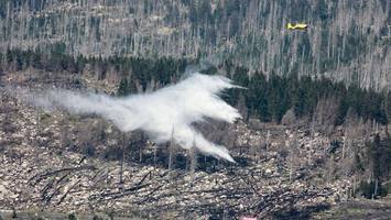 Waldbrand am Brocken ausgebrochen – Löschflugzeug im Einsatz