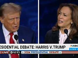 TV-Duell im US-Wahlkampf: Harris drängt schimpfenden Trump in die Ecke