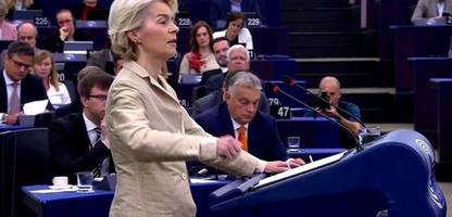 EU-Parlament: Kommissionspräsidentin Ursula von der Leyen teilt gegen Viktor Orbán aus