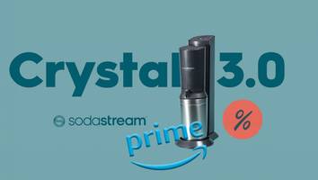 SodaStream Crystal 3.0 - Beliebter Wasserprudler im Prime Deal mit Glasflaschen und CO2-Zylinder