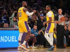 Bronny und LeBron James bei den Lakers: 161 Sekunden Sportgeschichte