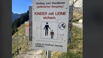 Schweiz - Kinder an Leine? Schild sorgt für Irritationen