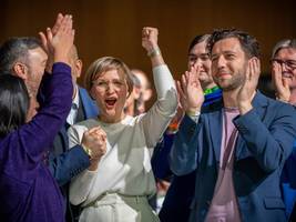 Parteitag: Grüne wählen Brantner und Banaszak zu neuen Parteichefs