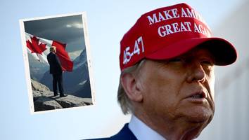 „Oh Canada“ - Trump postet KI-Montage mit Kanada-Flagge und blickt aufs Matterhorn