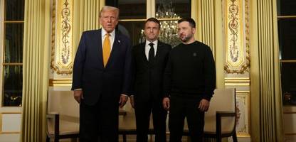 treffen von trump, macron und selenskyj: »wir alle wollen, dass dieser krieg auf gerechte weise beendet wird«