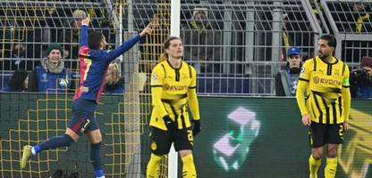 champions league: borussia dortmund spielt 2:3 gegen fc barcelona, manchester city verliert