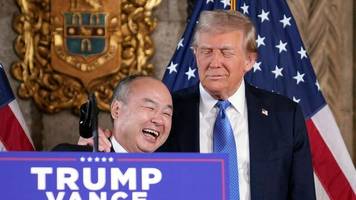 technologiekonzern: trump kündigt milliardenschwere softbank-investitionen an