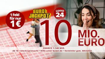 Eurojackpot am Dienstag! - Ziehung Dienstag: Knacken Sie den Eurojackpot bereits ab 1 Euro