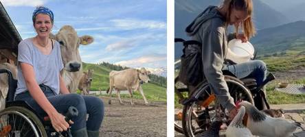 „einzigartiges erlebnis“: rollstuhlfahrerin juliane dorn verbrachte sommer auf schweizer alpe