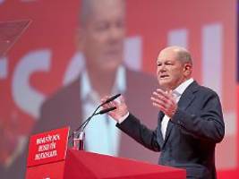 Bewerbungsrede auf Parteitag: Scholz schwört SPD ein und keilt gegen Union