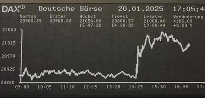 Börse: Dax steigt vor Donald Trumps Amtsantritt erstmals über 21.000 Punkte