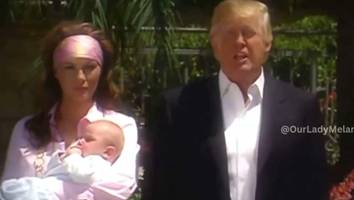 „Daddy’s coming home!" - „Hi honey": Seltene liebevolle Aufnahme zeigen junge Trumpfamilie mit Baby Baron