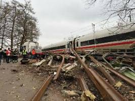 Zwölf Verletzte: ICE kracht in Hamburg gegen Sattelzug an Bahnübergang