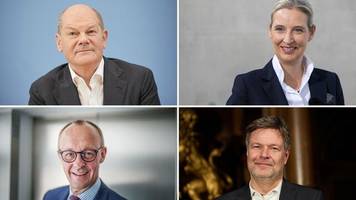 Bundestagswahl: Aus zwei mach vier: Merz, Scholz, Habeck und Weidel treffen sich im TV-Duell