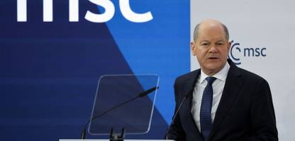 Olaf Scholz bei der Sicherheitskonferenz in München