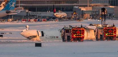 Kanada: Delta-Airlines-Flugzeug landet kopfüber in Toronto