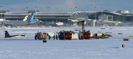 US-Maschine landet kopfüber: Passagiere und Crew entgehen knapp Flugzeug-Katastrophe