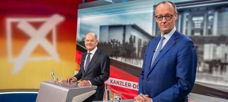 Letztes TV-Duell vor der Wahl zwischen Scholz und Merz