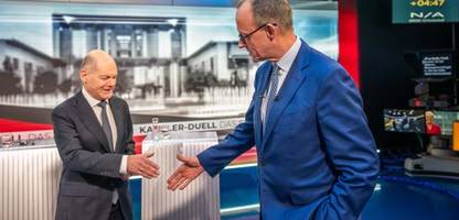 TV-Duell: Olaf Scholz und Fredrich Merz reden, als wollten sie sich bald wiedersehen