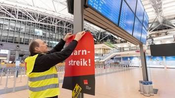 Warnstreik am Flughafen Hamburg – schon ab heute Abend!