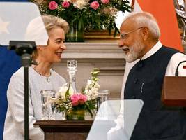 eu-kommission in indien: von der leyen umgarnt modi