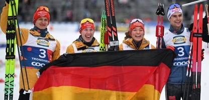 Nordische Ski-WM: Deutsche Kombinierer gewinnen Mixed-Silber hinter Norwegen