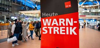 streik an flughäfen: verband adv rechnet am montag mit 3400 ausfallenden flügen