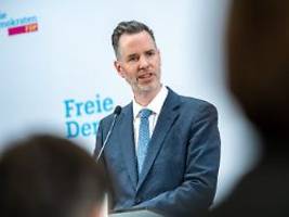 Künftiger FDP-Chef: Dürr will's wie Lindner machen und benennt vor allem einen Gegner