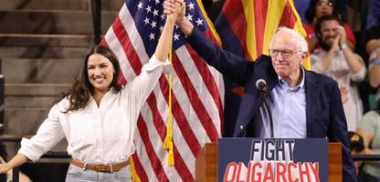anti-trump-kampagne: bernie sanders und alexandra ocasio-cortez mobilisieren in arizona