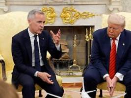 Kanadas Premier im Weißen Haus: Kühler Carney kommt bei Trump nur einmal aus der Deckung