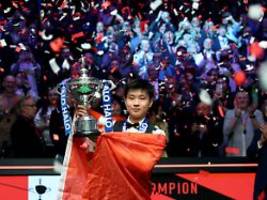 triumphales wm-finale: chinese zhao schreibt snooker-geschichte