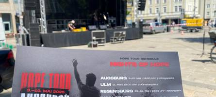 hope tour: bühne am königsplatz steht bereit für zwei christliche konzerte