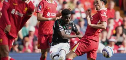 premier league: fc arsenal holt 0:2 beim fc liverpool auf