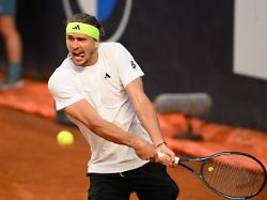Regenchaos bremst Spiel aus: Zverev gelingt in Rom Revanche unter Flutlicht