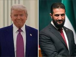 Erstes solches Treffen seit 2000: Trump spricht mit syrischem Präsidenten al-Schaara