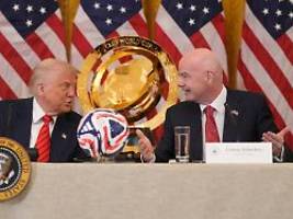 Umstrittene WM-Pläne? Pfff!: Infantino genießt, strahlt und schweigt an der Seite von Trump