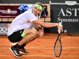 Aus beim Tennisturnier in Rom: Zverev, wie er sich das Leben selbst schwer macht