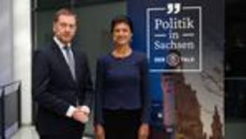 politische debatte: kretschmer im disput mit wagenknecht