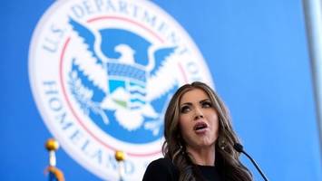 erst trump, dann die ministerin: neues flugzeug für noem