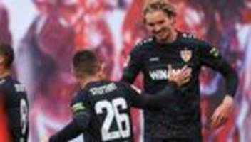 Fußball-Bundesliga: Schwung für Pokalfinale: Stuttgart siegt in Leipzig