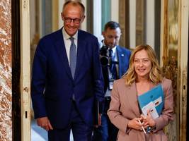 Treffen in Rom: Merz' Schulterschluss mit Meloni