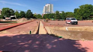Großprojekt: Im Willy-Brandt-Park wird jetzt die „Sportinsel“ gebaut