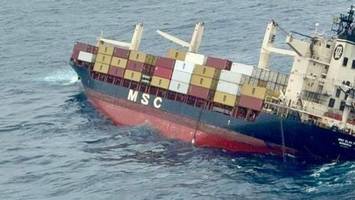 vom meer verschluckt: msc-containerschiff gesunken