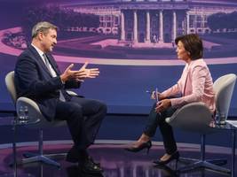 „maischberger: söder probt seine neue talkshow-rolle