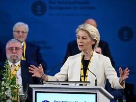 Verleihung des Karlspreises: Von der Leyen will die Dinge selbst in die Hand nehmen