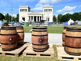 München vor dem Champions-League-Finale: Die Bierfässer für die Fans stehen bereit