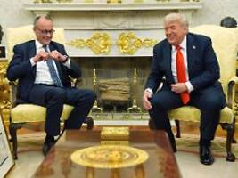 Antrittsbesuch in Washington: Merz bietet Trump enge Zusammenarbeit an