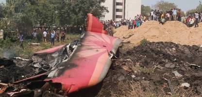 boeing-absturz in indien: ausgefahrenes fahrwerk, eingefahrene landeklappen