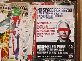 Proteste überschatten Trauung: Venezianer wehren sich gegen Jeff Bezos' Hochzeit